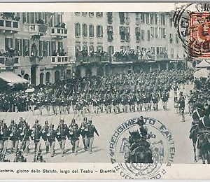 41062   CARTOLINA d'Epoca - BRESCIA Città - MILITARE: Rivista Fanteria 1904