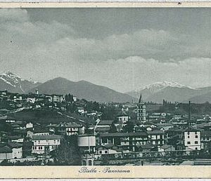 CARTOLINA d'Epoca BIELLA Citta'  - PANORAMA  1915