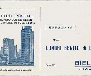38539   CARTOLINA d'Epoca BIELLA Citta'  - PUBBLICITARIA: LONGHI