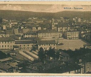 38571  CARTOLINA d'Epoca BIELLA Citta'  - PANORAMA  1918