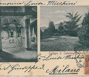 38544   CARTOLINA d'Epoca BIELLA Citta'  - COLLEGIO S. CATERINA  1900