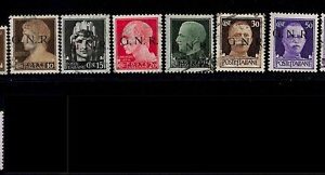 94684a  - ITALIA GNR - FRANCOBOLLO -  Lotto 9  francobolli BRESCIA - USATI