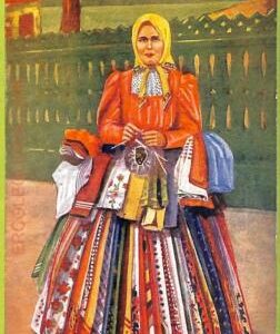 ae8863 - RUSSIA - Vintage Postcard - ILLUSTRATED - Costumes - 1917