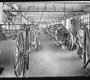 ab1235 CARTOLINA D'EPOCA - MILANO Città :Macchine cordatrici per cavi telefonici