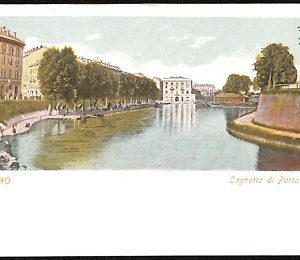 ab1248 - CARTOLINA D'EPOCA - MILANO Città : Laghetto di Porta Ticinese