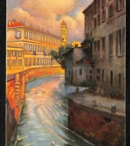 ab1253 - CARTOLINA D'EPOCA - MILANO Città : Il Naviglio