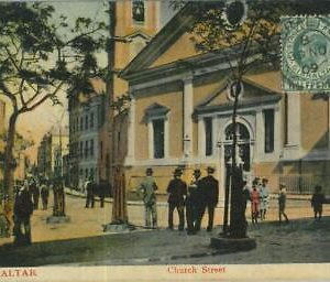 92280 - GIBRALTAR - VINTAGE   POSTCARD -  CHURCH STREET  1909