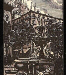 ab1280 - CARTOLINA D'EPOCA - MILANO Città : La Piazza Fontana