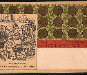 ab1290 - CARTOLINA D'EPOCA - MILANO Città : Le Barricate a Port a Ticinese
