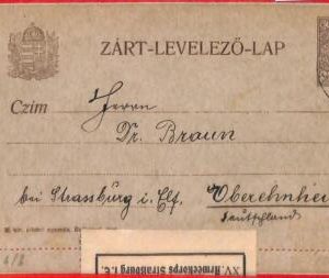 aa2016 - HUNGARY - Postal History - STATIONERY LETTER CARD to GERMANY