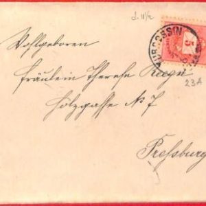 aa2004 - HUNGARY - Postal History - COVER from Tvrdosin SLOVAKIA 1888