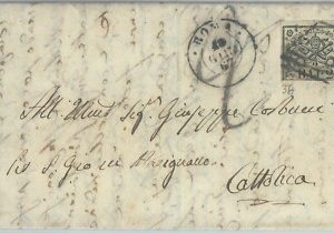 82393 - ANTICHI STATI: Pontificio - STORIA POSTALE  - Sass 3A  su  BUSTA 1867
