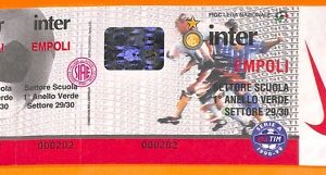 C2023- Vecchio BIGLIETTO PARTITA CALCIO - 1998-99 INTER VS EMPOLI