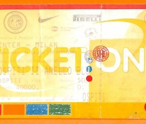 C2036- Vecchio BIGLIETTO PARTITA CALCIO 2001-2002  INTER VS REGGINA
