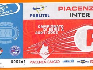 C2044- Vecchio BIGLIETTO PARTITA CALCIO 2001-2002 PIACENZA VS INTER