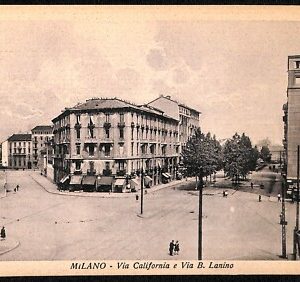 ab1356 - CARTOLINA D'EPOCA - MILANO Città : Via California e Via B. Lanino