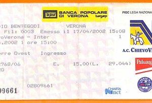 C2057- Vecchio BIGLIETTO PARTITA CALCIO- 2002 CHIEVO VERONA VS INTER