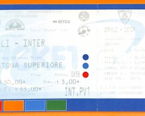 C2076- Vecchio BIGLIETTO PARTITA CALCIO- 2004 EMPOLI VS  INTER