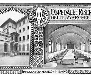 ab1374 - CARTOLINA D'EPOCA - MILANO Città : Ospedale di Riserva delle Marcelline
