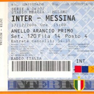 C2103- Vecchio BIGLIETTO PARTITA CALCIO -2006-2007  INTER VS MESSIMA
