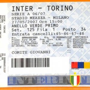 C2106- Vecchio BIGLIETTO PARTITA CALCIO -2006-2007  INTER VS TORINO