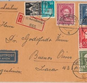 56260 - GERMANY - POSTAL HISTORY: COVER to ARGENTINA 1950 -- NICE!