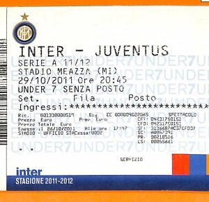 C2151- Vecchio BIGLIETTO PARTITA CALCIO- 2010-2011 INTER VS JUVENTUS