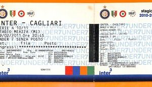 C2158- Vecchio BIGLIETTO PARTITA CALCIO- 2010-2011  INTER VS CAGLIARI