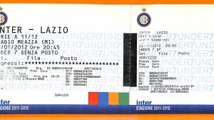 C2161- Vecchio BIGLIETTO PARTITA CALCIO- 2010-2011  INTER VS LAZIO