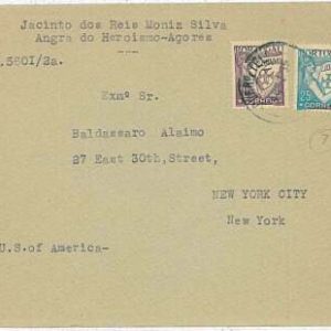 21415 - PORTUGAL - POSTAL HISTORY - COVER from ACORES to USA