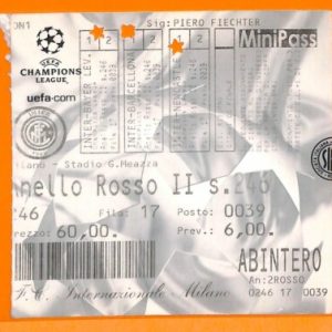 C2217- Vecchio BIGLIETTO PARTITA CALCIO-  INTER