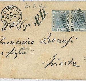 ITALIA REGNO: Sass L26 Coppia su LETTERA: annullo  SAN VITO AL TAGLIAMENTO #2664