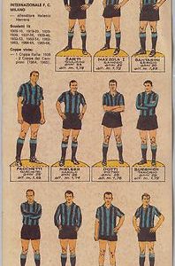 CALCIO - Squadra INTER : Stagione 1966 - CARTONCINO D'EPOCA con giocatori !!