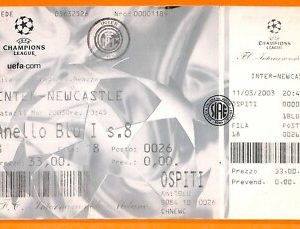 C2317- Vecchio BIGLIETTO PARTITA CALCIO- 2003 INTER VS NEWCASTLE