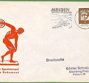 75955 - GERMANY - POSTAL HISTORY - Special Postmark - ROWING Canoes - 1953