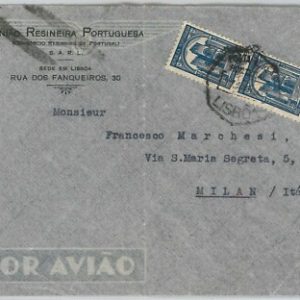 50865 - PORTUGAL - POSTAL HISTORY - AIRMAIL COVER to ITALY 1937