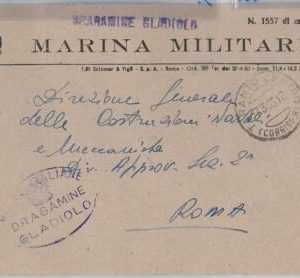 43058 -ITALY - POSTAL HISTORY COVER - Military Marine Ship - FLOWERS : Gladiolus