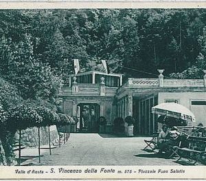 CARTOLINA d'Epoca AOSTA provincia - Saint-Vincent: SAN VINCENZO DELLA FONTE 1948