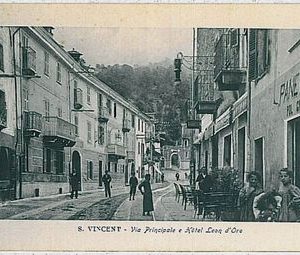 CARTOLINA d'Epoca AOSTA provincia - Saint-Vincent: HOTEL LEON D'ORO