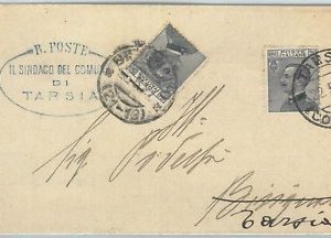 71323 - ITALIA REGNO - Varieta' - Sassone 185cc su BUSTA da TARSIA Cosenza 1927