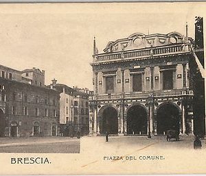 41084 - CARTOLINA d'Epoca - BRESCIA Città :  PIAZZA del COMUNE