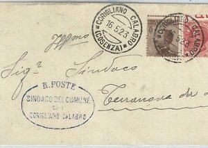 71324 -  REGNO - Varieta' - Sass 84 + 82ha su BUSTA da CORIGLIANO Cosenza 1923