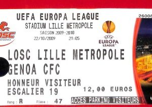 C0955 - Vecchio  BIGLIETTO PARTITA CALCIO - 2009/10: LOSC LILLE - GENOA  -  UEFA