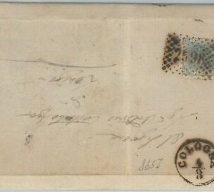74080 -  REGNO - STORIA POSTALE - Annullo NUMERALE 2598 Cologna su BUSTA 1867