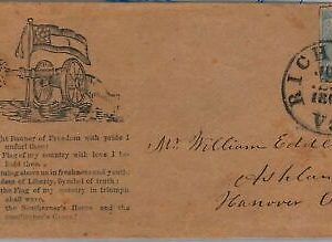 39551 - USA - POSTAL HISTORY - Sc  # 6 on PATRIOTIC COVER: 23.06.1862 CIVIL WAR