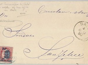 66076 -  REGNO - STORIA POSTALE :  BUSTA con ANNULLO COMUNALE Salo' su fbllo!