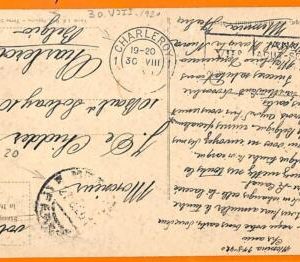aa2940 - BELGIUM - POSTAL HISTORY - 1920 Olympic Games POSTMARK on ARRIVAL Italy