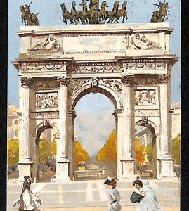 ab1467 - CARTOLINA D'EPOCA - MILANO Città : Arco delle Pace