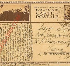ad6028 - ROMANIA - Postal History  - Picture STATIONERY CARD to ITALY 1937