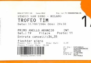 C2099- Vecchio BIGLIETTO PARTITA CALCIO - 2006